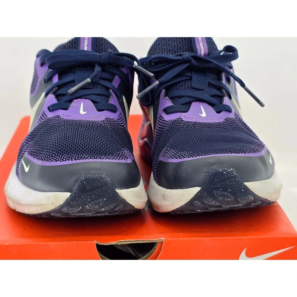 Nike Cosmic Runner Swoosh Kids 4Y Blue Purple IQ9861-402 - Good